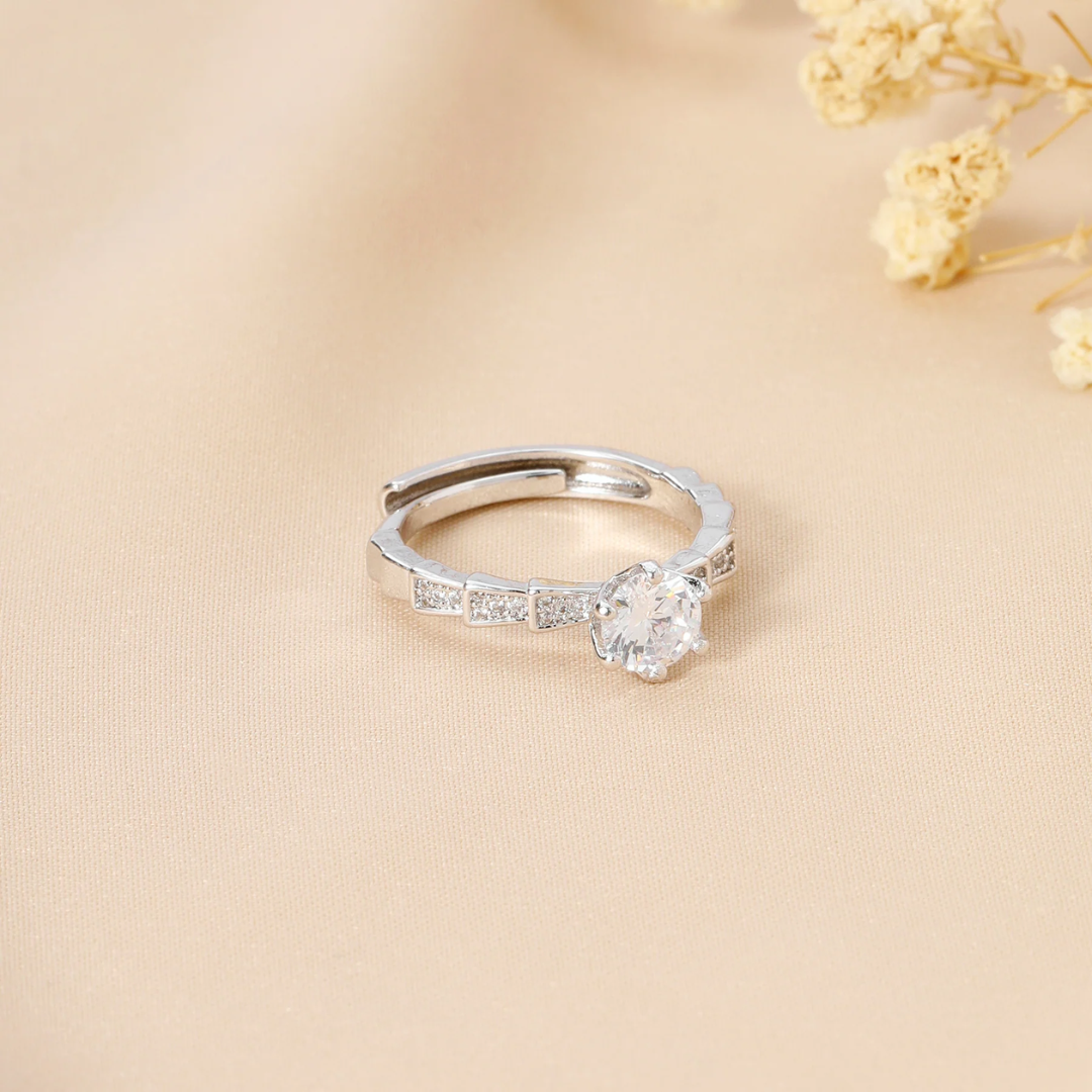 Silver Diamond Ring