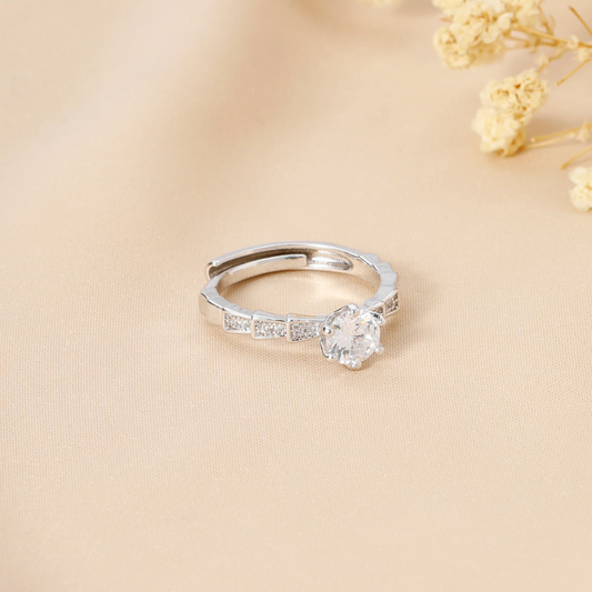 Silver Diamond Ring